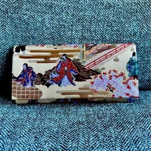Vintage Japanese Silk and Embroidery Women Wallet- Bought from Kyoto